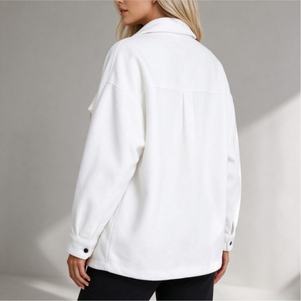 Women's Jacket Daily Going out Fall & Winter Regular Coat Shirt Collar Regular Fit Streetwear Jacket Long Sleeve Solid Color