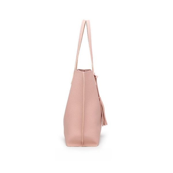 Tassel shoulder bag handheld large capacity tote bag shopping bag